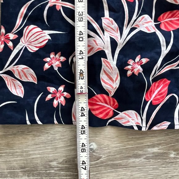 Draper James Floral Short Sleeve Wrap Linen Dress - Picture 10 of 12